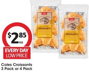 Coles Coles Croissants 3 Pack or 4 Pack offer