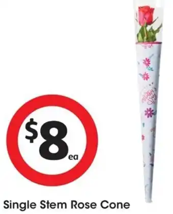 Coles Single Stem Rose Cone offer