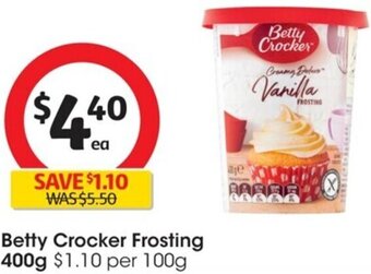 Coles Betty Crocker Frosting 400g offer