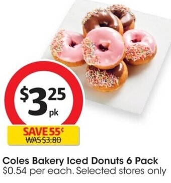 Coles Coles Bakery Iced Donuts 6 Pack offer