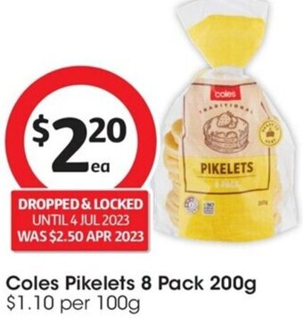 Coles Coles Pikelets 8 Pack 200g offer