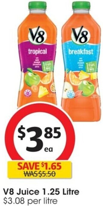 Coles V8 Juice 1.25 Litre offer