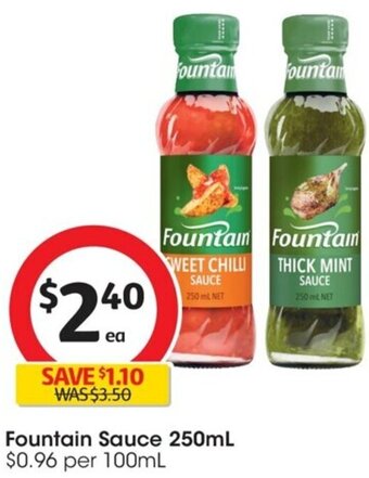 Coles Fountain Sauce 250mL offer
