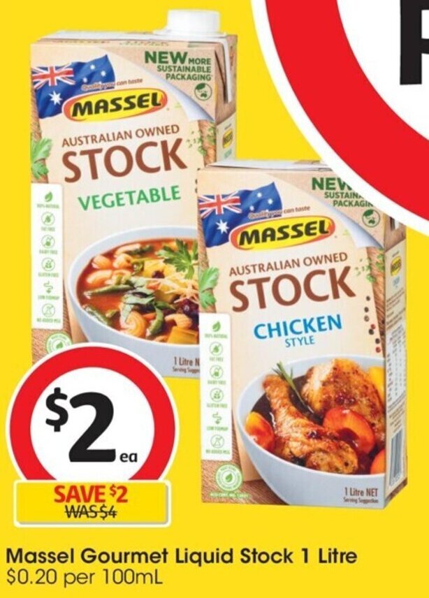 Massel Gourmet Liquid Stock 1 Litre offer at Coles