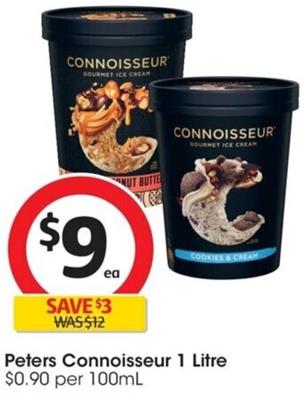 Coles Peters Connoisseur 1 Litre offer