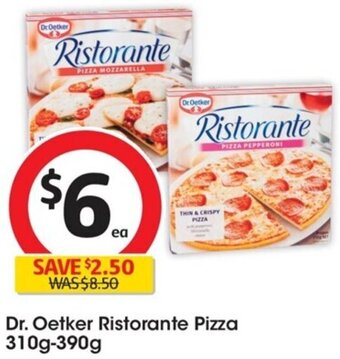 Coles Dr. Oetker Ristorante Pizza 310g-390g offer