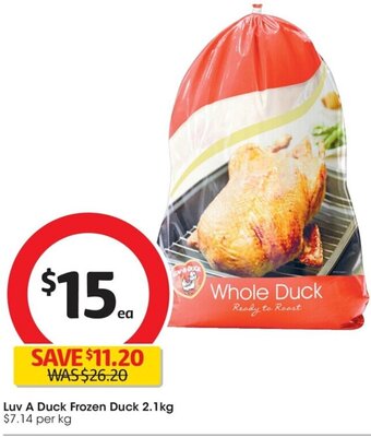 Coles Luv A Duck Frozen Duck 2.1kg offer