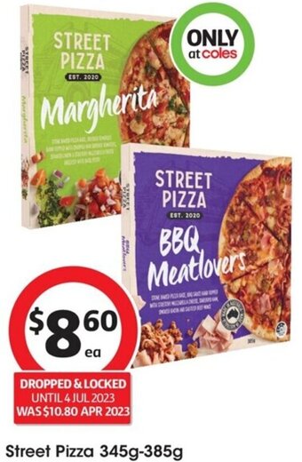 Coles Street Pizza 345g-385g offer