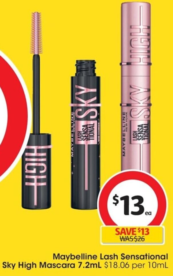 Maybelline Lash Sensational Sky High Mascara 7.2mL offer at Coles