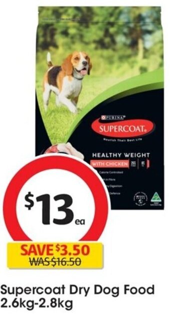 Coles Supercoat Dry Dog Food 2.6kg-2.8kg offer