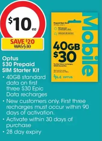Coles Sim Starter Kit offer