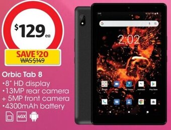 Coles Orbic Tab 8 offer