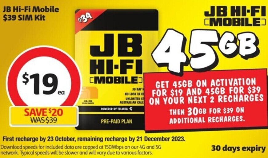 JB HiFi Mobile offer at Coles