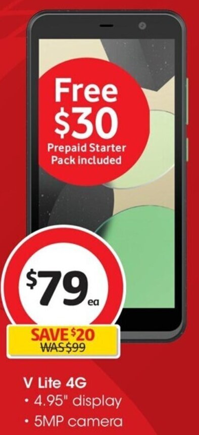 V Lite 4G offer at Coles