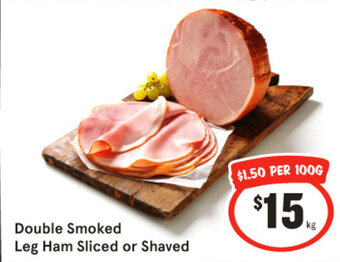 IGA Double Smoked Leg Ham Sliced or Shaved offer