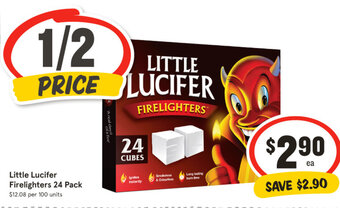 IGA Little Lucifer Firelighters 24 Pack offer
