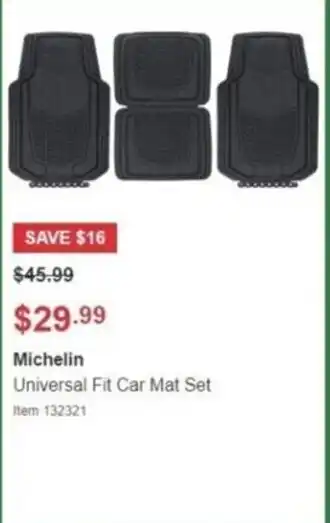 Michelin Universal Fit Car Mat Set Item 132321