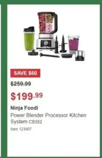 Costco Ninja Foodi Power Blender Processor Kitchen System CB352 offer