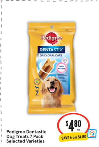 IGA Pedigree Dentastix Dog Treats 7 Pack Selected Varieties offer