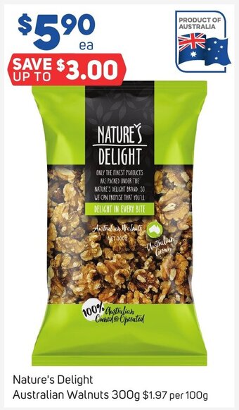 Foodland Nature's Delight Australian Walnuts 300g offer