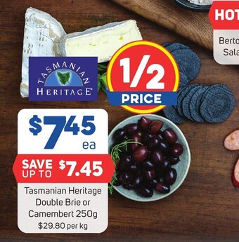 Tasmanian Heritage Double Brie or Camembert 250g