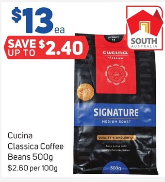 Foodland Cucina Classica Coffee Beans 500g offer