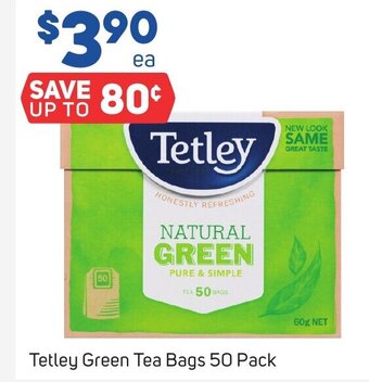 Foodland Tetley Green Tea Bags 50 Pack offer