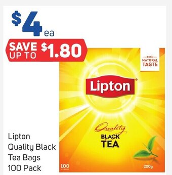 Foodland Lipton Quality Black Tea Bags 100 Pack offer