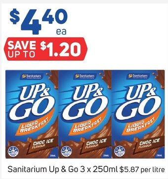 Foodland Sanitarium Up & Go 3 x 250ml offer