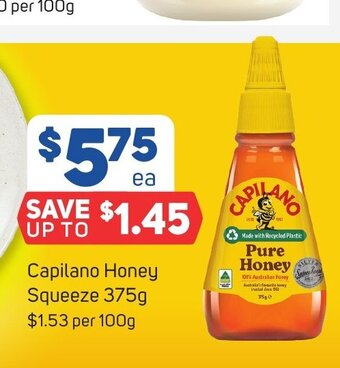 Foodland Capilano Honey Squeeze 375g offer