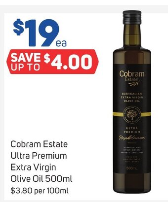 Foodland Cobram Estate Ultra Premium Extra Virgin Olive Oil 500ml offer