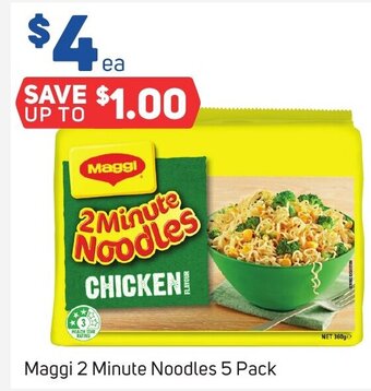 Foodland Maggi 2 Minute Noodles 5 Pack offer