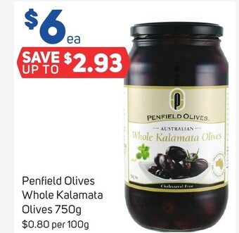 Foodland Penfield Olives Whole Kalamata Olives 750g offer