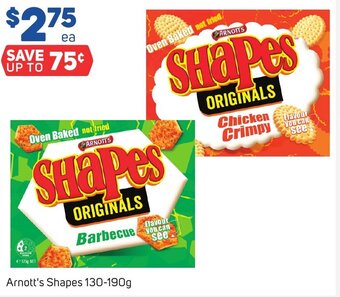 Foodland Arnott's Shapes 130-190g offer