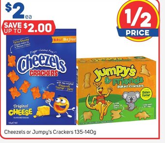 Foodland Cheezels or Jumpy's Crackers 135-140g offer