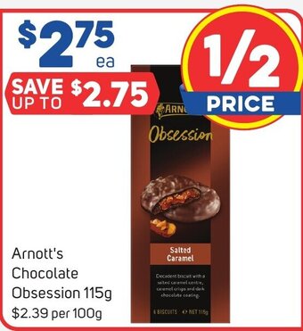 Foodland Arnott's Chocolate Obsession 115g offer