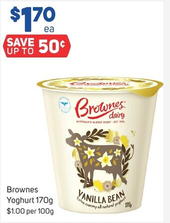 Foodland Brownes Yoghurt 170g offer