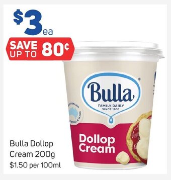 Foodland Bulla Dollop Cream 200g offer