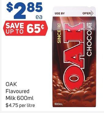 Foodland OAK Flavoured Milk 600ml offer