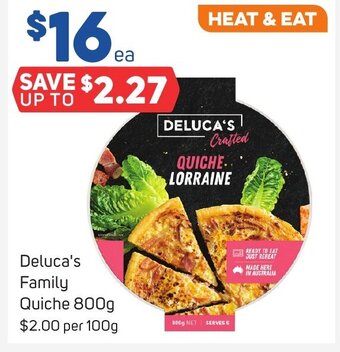Deluca's Family Quiche 800g