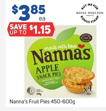 Foodland Nanna's Fruit Pies 450-600g offer