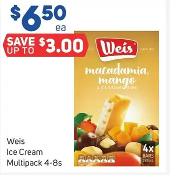 Foodland Weis Ice Cream Multipack 4-8s offer