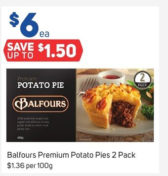 Balfours Premium Potato Pies 2 Pack