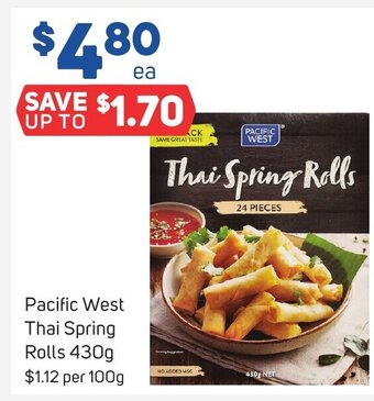 Foodland Pacific West Thai Spring Rolls 430g offer