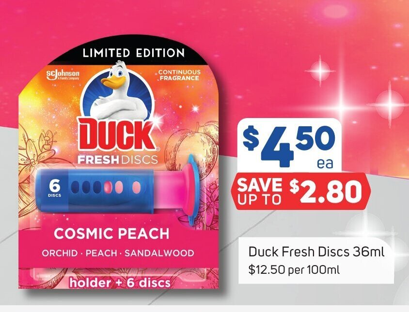 DUCK FRESH DISCS 36ml offer at Foodland