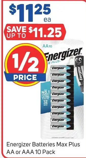 Foodland Energizer Batteries Max Plus AA or AAA 10 Pack offer