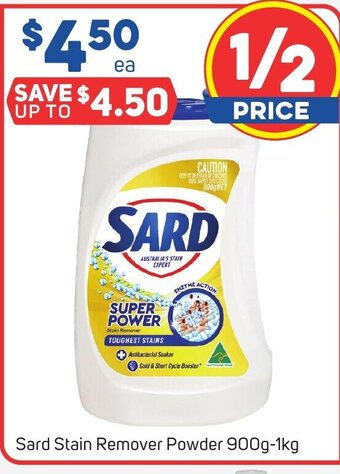 Foodland Sard Stain Remover Powder 900g-1kg offer