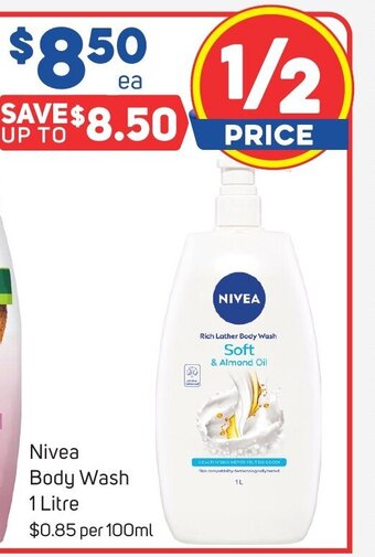 Foodland Nivea Body Wash 1 Litre offer