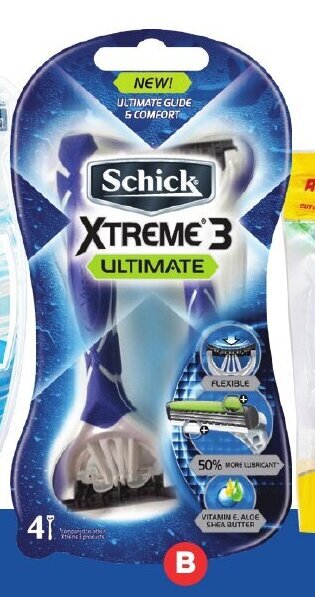 Foodland Schick Xtreme 3 Ultimate Disposables Mens Razor 4 Pack offer