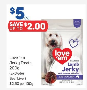 Foodland Love 'em Jerky Treats 200g offer